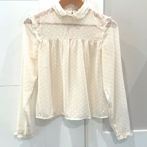 Divided, white blouse, size 4